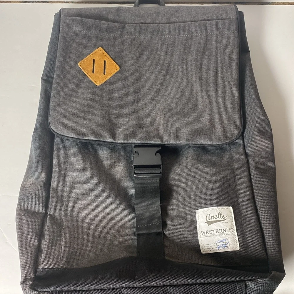 Anello Classic Gray Cross Bottle Series Regular Backpack